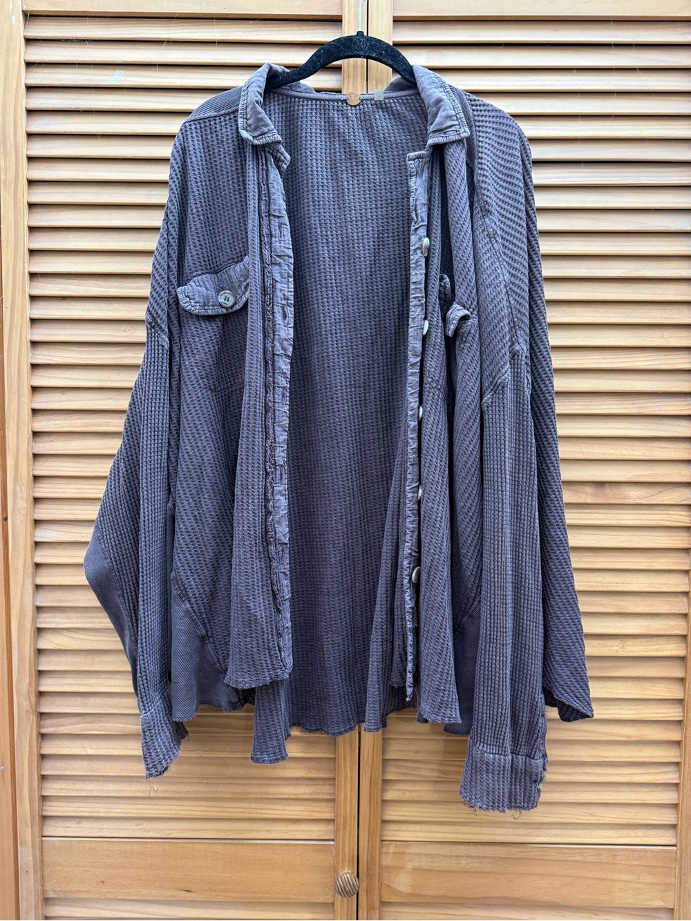 FP One Women's Waffle Button-Down Shirt large